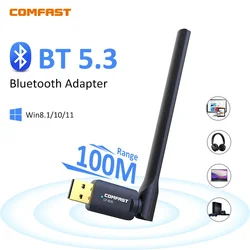 Comfast 100M USB Bluetooth 5.3 Dongle Adapter for PC Speaker Wireless Mouse Music Audio Receiver Transmitter Bluetooth 5.1 5.3