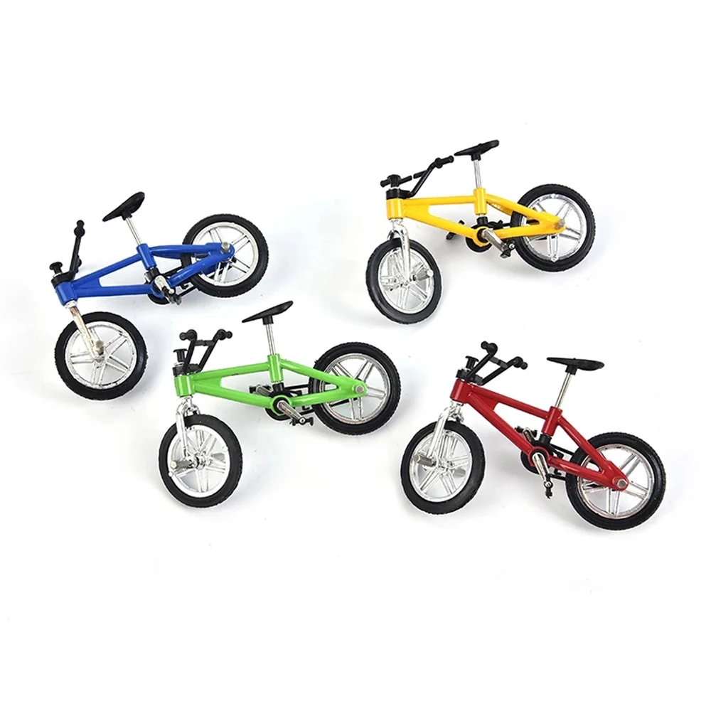 Retro Alloy Mini Finger BMX Bicycle Assembly Bike Model Toys Gadgets Gift Toys Model Mini Portable Bike For Kid bike toys finger bike toys