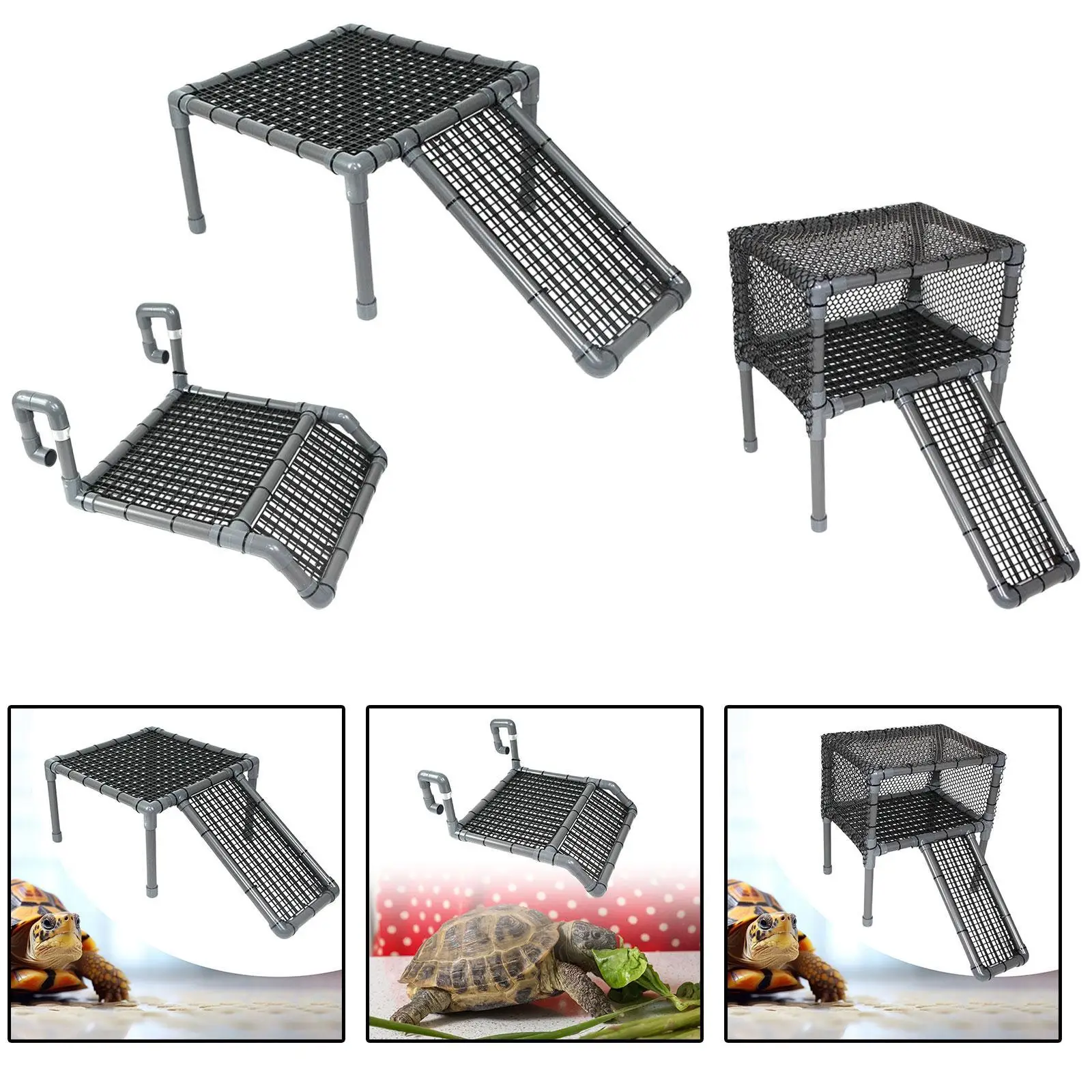 Turtle Ramp Resting Platform PP Safe Material Aquarium Dock Ladder Shelf for Pet Turtle Habitat Turtle House Equipment