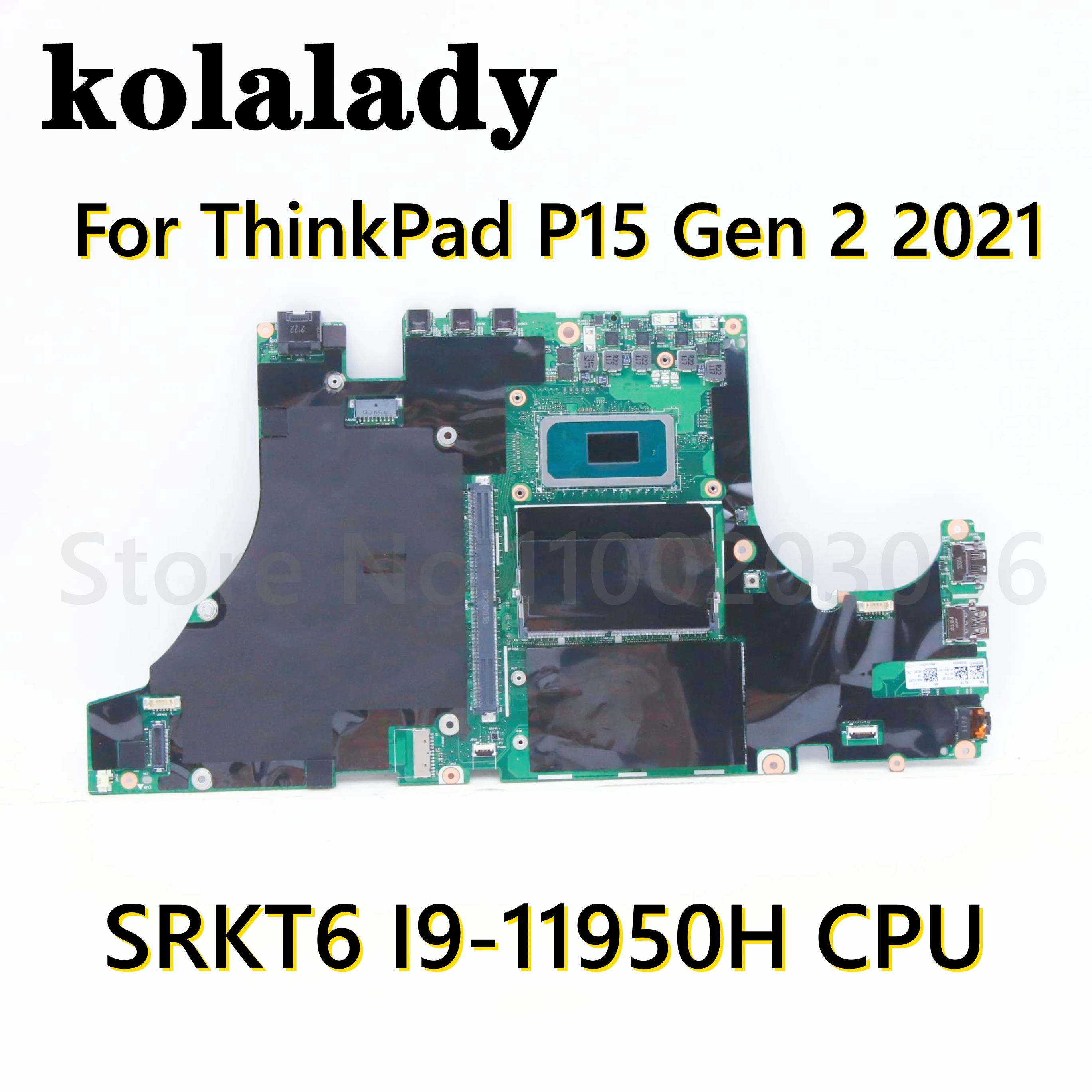 

FRU 5B21C99591 MAIN BOARD For Lenovo ThinkPad P15 Gen 2 2021 Laptop Motherboard With SRKT6 I9-11950H CPU Mainboard 100% tested