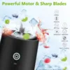 Portable Juicer Blender IPX7 Wireless Fruit Juicer USB Rechargeable 600ml Large Capacity Juice Cup for Sports 2