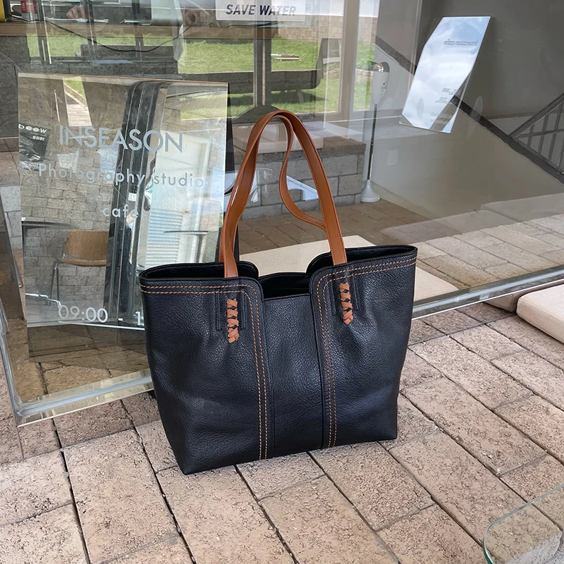 2022 New Sense Of Luxury PU Leather Women's Designer Handbags Fashion Shoulder Crossbody Bags Big Capacity Female Bucket Tote