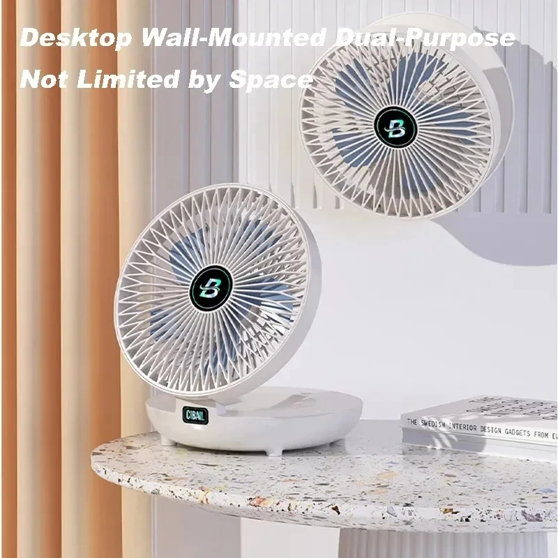 

Xiaomi Portable Electric Fans Fan Wall-Mounted Desktop Fan USB Charging Small Fan Mini for Dormitory Office Household Dual-use