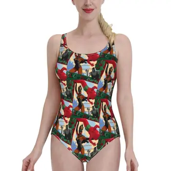 Lucha Libre El Camion 바디 수트 원피스 수영복 여성 새 여성 비치 수영복 수영복 비치웨어 Mexican Chillis Hot