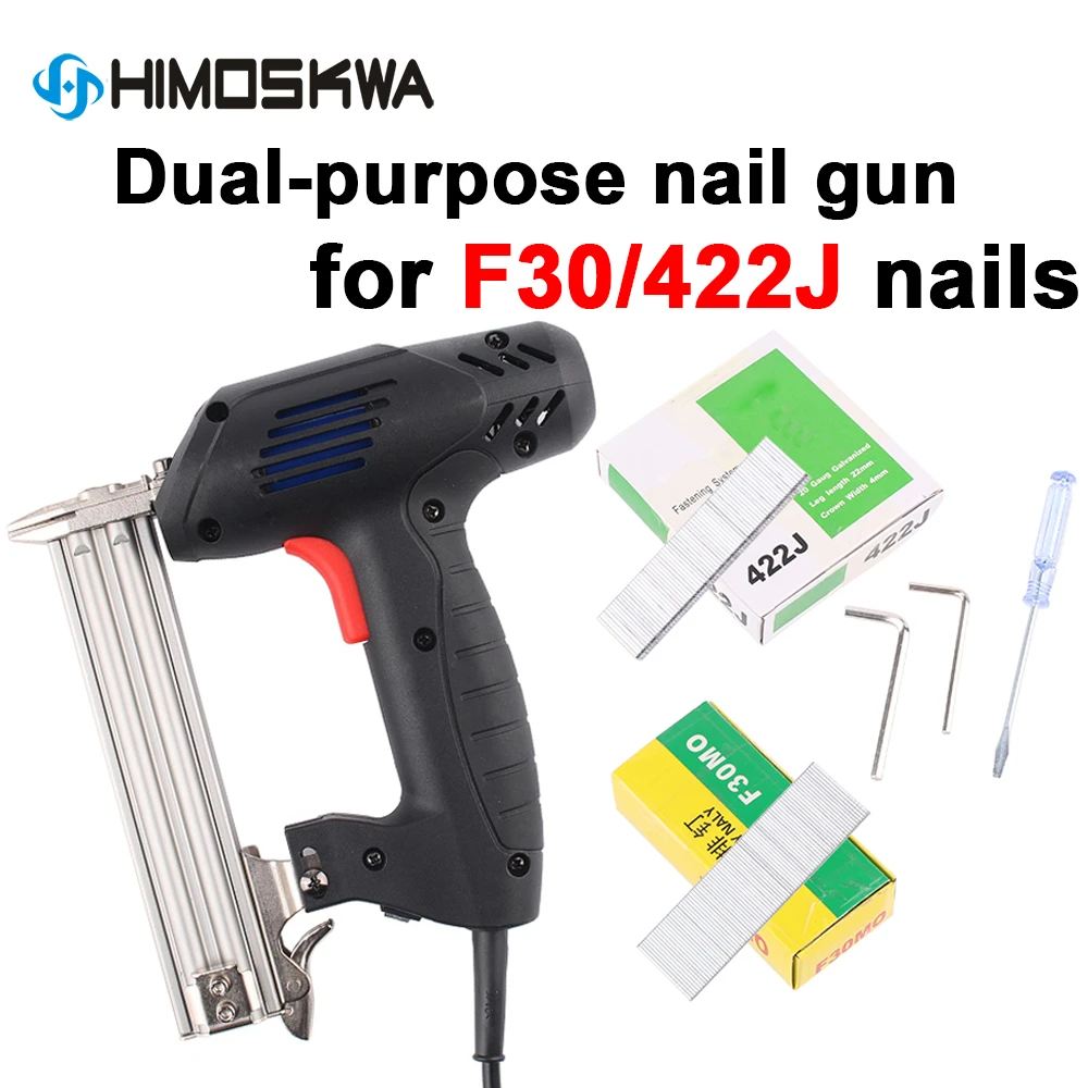 F30/422j Electric Stapler 2 In 1 Framing Tacker Electric Nails Staple Gun For Woodworking Dual