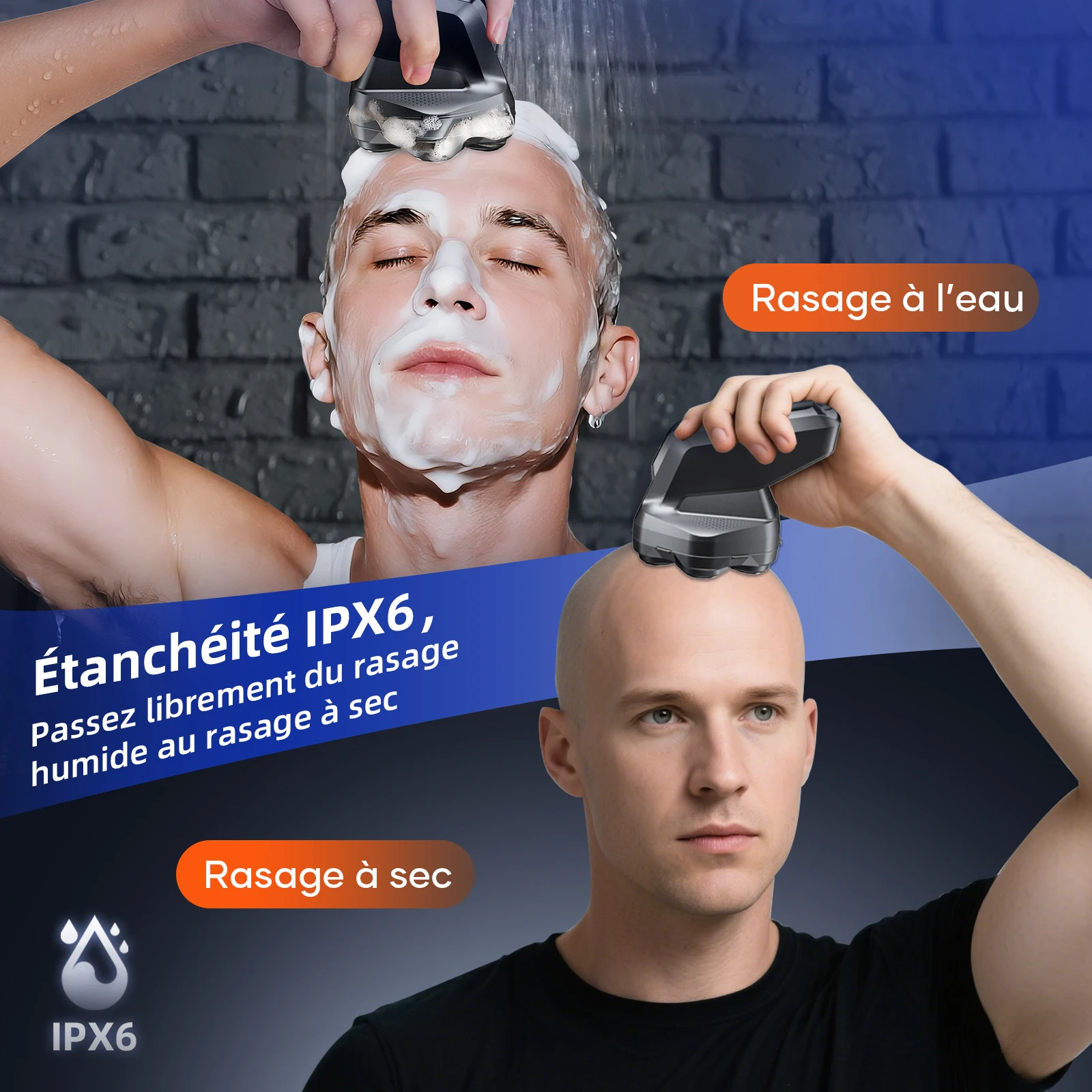 Kensen S32 Electric Shaver F Men 7D Floating Cutter USB-C Rechargeable 8100/8500 RPM IPX6 Waterproof Magnetic Head_voghion.com