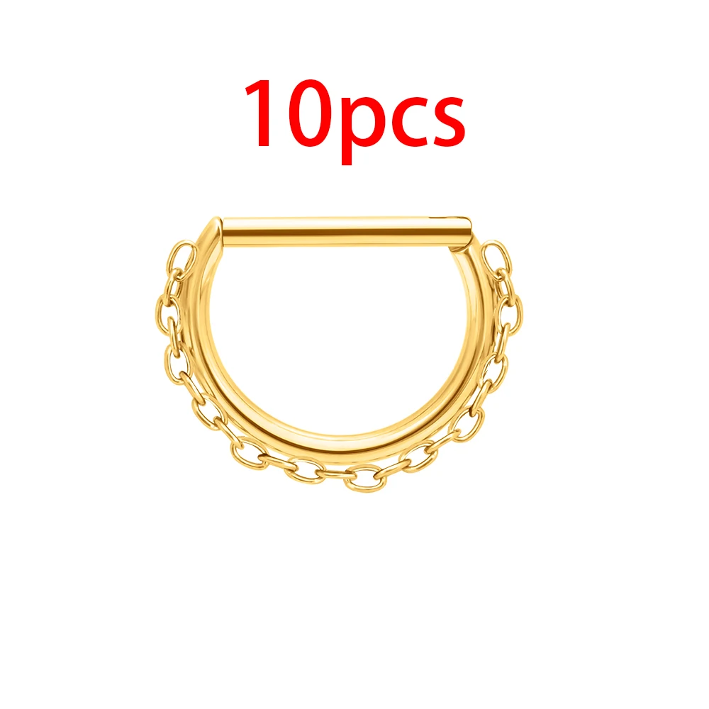 Anello Clicker Per Naso In Oro 14 Carati, Anello Per Setto - Foto 3