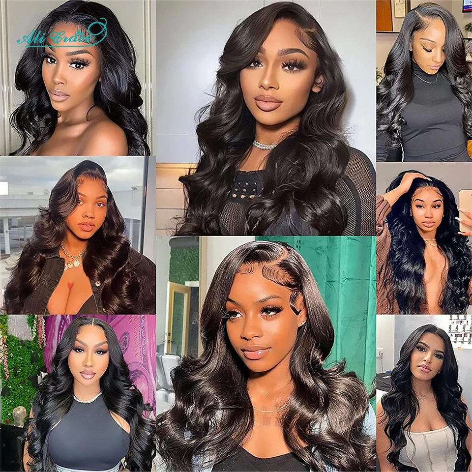 Human Hair Extensions ALI GRACE Hair Brazilian Body Wave Hair 4 Bundles Human Extentions Remy Natural Color Body Wave Human 10-28 inch