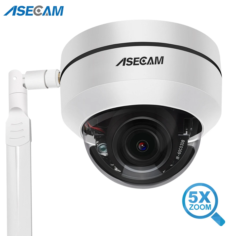 

5MP PTZ Wifi ip Camera Outdoor Dome 5X Optical Zoom POE Audio Onvif P2P IMX335 Human tracking CCTV Security Camera