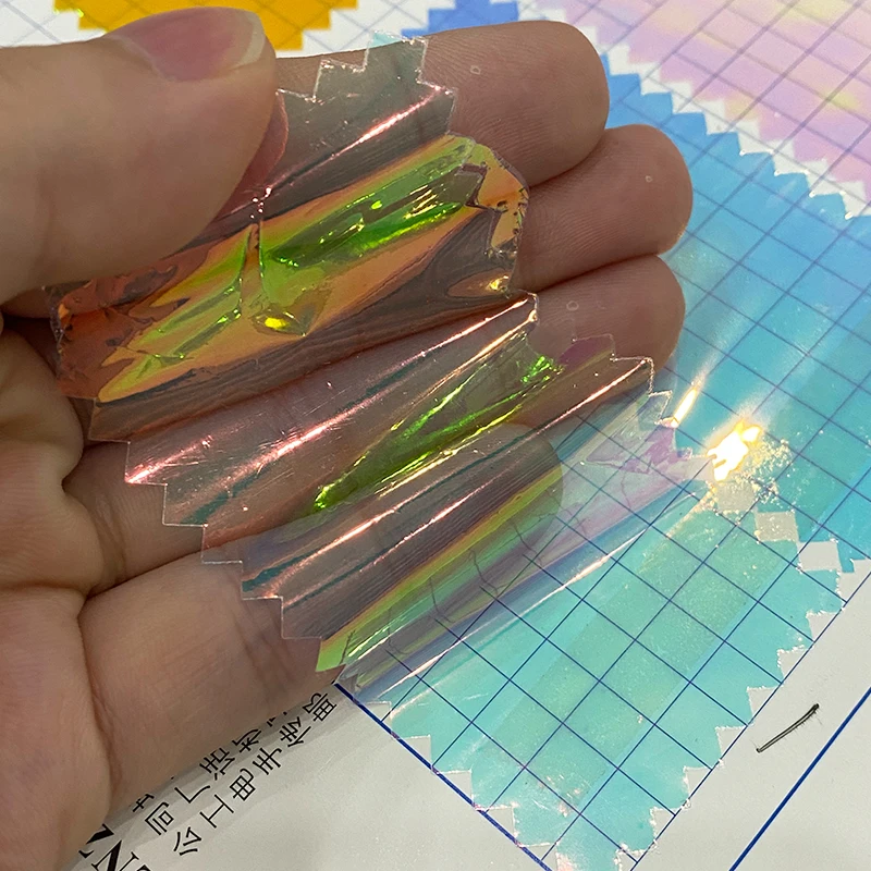 

30x135cm Transparent Jelly Faux Leather Sheets Holographic PVC neon Vinyl Film for DIY Making earings /Hair Bow Ribbon