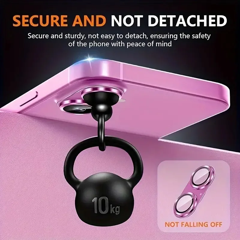 Durable Metal Tempered Glass Camera Lens Screen Protector Accessory