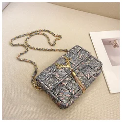 Handcrafted Shoulder Bag DIY Materials Kit - Weaving & Sewing Accessories (OceanBlue)
