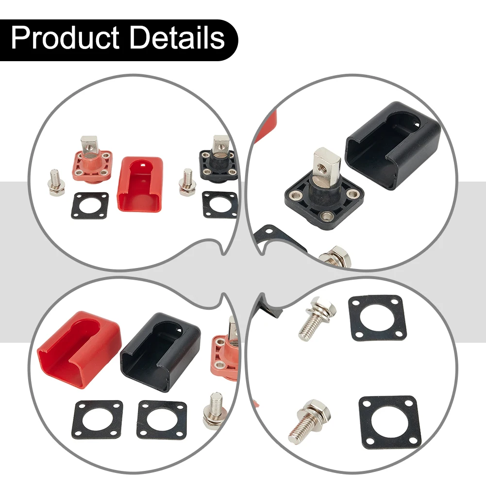 Description Picture 6 of item2PCS 200A All-Copper Lithium Battery Energy Storage Terminal Battery Connector New Through-wall Type High Current Connector