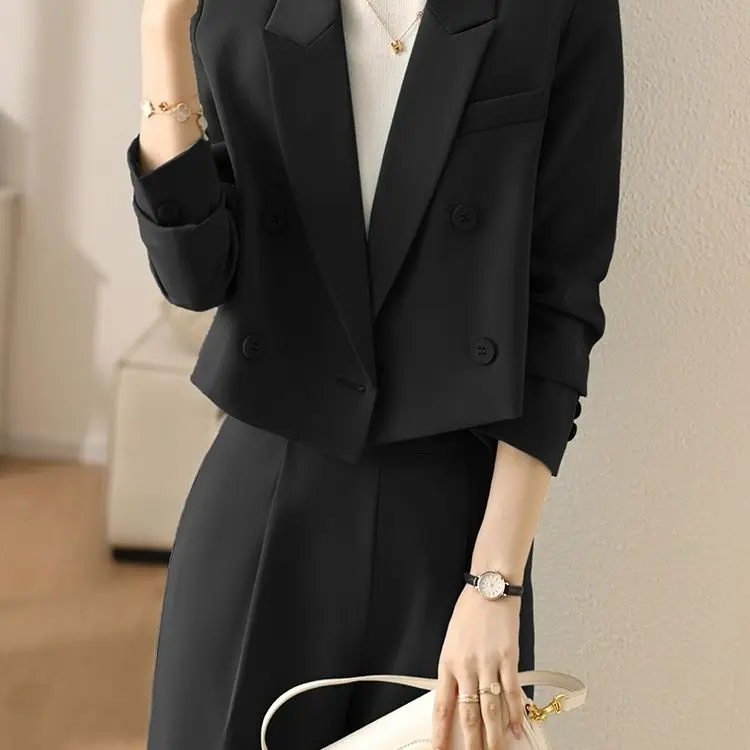 High-grade white short suit women's autumn professional suit casual red two-piece suit   blazer women  jacket  Casual