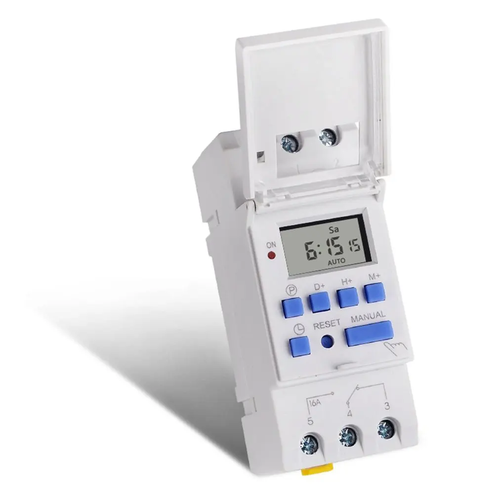 

SINOTIMER AC 12~220V Weekly 7 Days Programmable Digital Time Switch Relay Timer Control Din Rail Mount for Electric Appliance