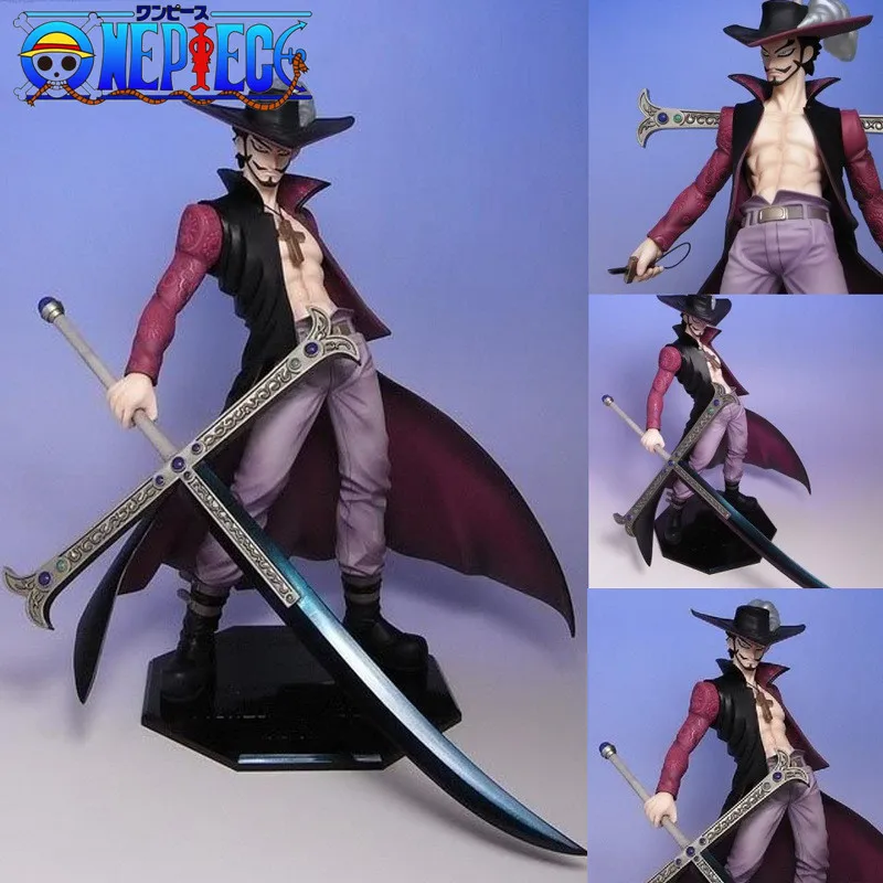 

23cm Deluxe World Government Dracule Mihawk Action Big Excellent Model Collectibles Figure Pop Anime Toy 10th Anniversary Model