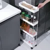 Push Trolley Shelf Floor Multi-layer Bathroom Bathroom Crevice Living Room Storage Trolley Kitchen Crevice Shelf 1