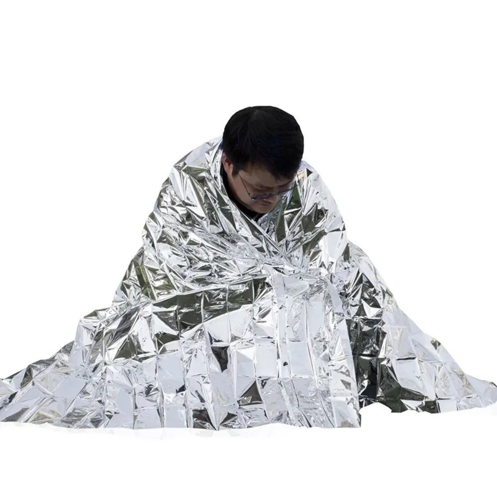 Emergency Blanket Outdoor Survival First Aid Military Rescue Kit Windproof Waterproof Foil Thermal Blanket for Camping Hiking emergency blanket