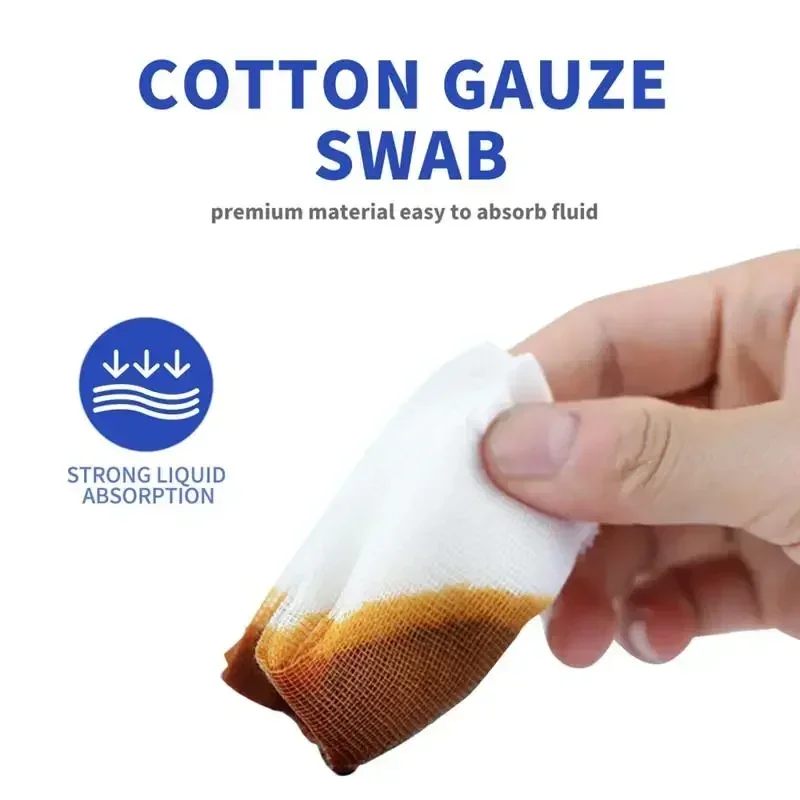 Gauze Pads Wound Dressing Care Swabs Cotton Supplies Bulk Products Rolls Wounds Sterile 5X5 Disposable Wrap Stretch Free Latex - AliExpress S7eab91eafd984310b0799d474c905327T