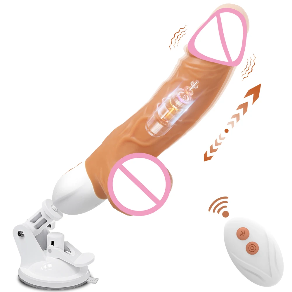 Automatic Realistic Dildo for Women Remote Control G-spot With Suction Cup Thrusting Penis Female Vibrator Adult Sex Toy