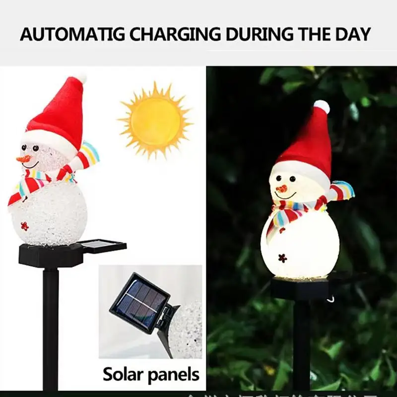 Snowman Stake Lights Waterproof Outdoor Solar Lights Solar Christmas Decorations Outdoor Christmas For Garden Patio 3