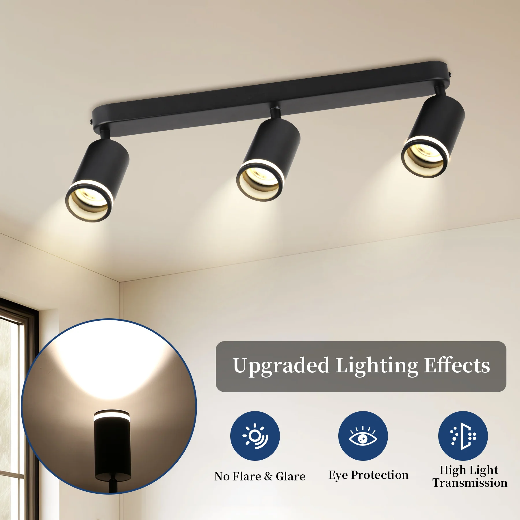 LED Shop Chandelier Ceiling Lamp Bedroom Corridor Track Spot Light for GU10 Bulb Replacement Lustre Home and Decor LED Pendant