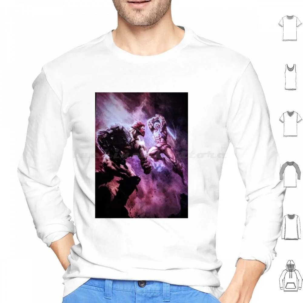 He-Man Vs Trap Jaw Felpa Con Cappuccio Cotone Manica Lunga Hey Man Skeleton Trap Jaw Motu Masters Of The Universe 80S