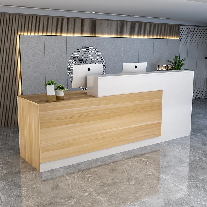 Description Picture 2 of itemDisplay Cabinet Reception Desk Tall Bar Counter Commercial Cashier Reception Desk Office Table Toonbank Winkel Furniture