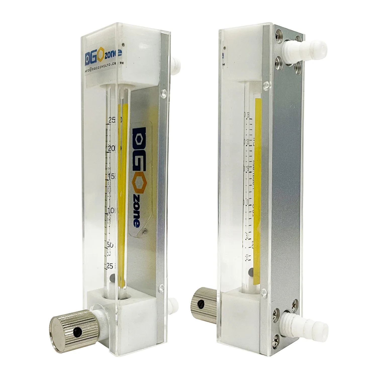 Yyhc25-250LPM Portable Ozone Flow Meter With Valve Ozone Resistance Rotameter PVDF Barb Connector Fitting Gas Flowmeter For Ozon