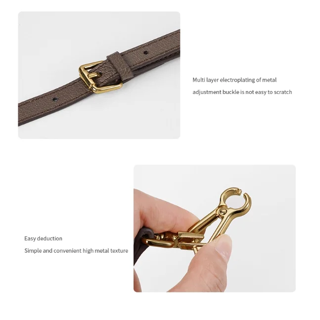 Adjustable Leather Crossbody Bag Strap - Elegant Belt Accessory