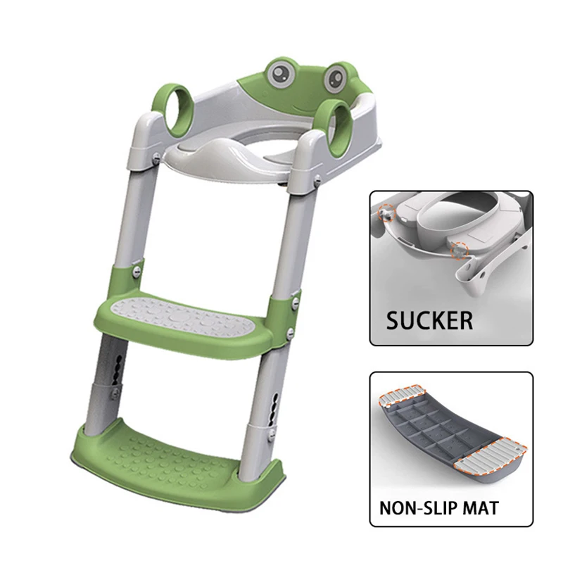 Foldable baby bedpan training chair adjustable ladder portable urinal baby toilet training chair ladder stool 2