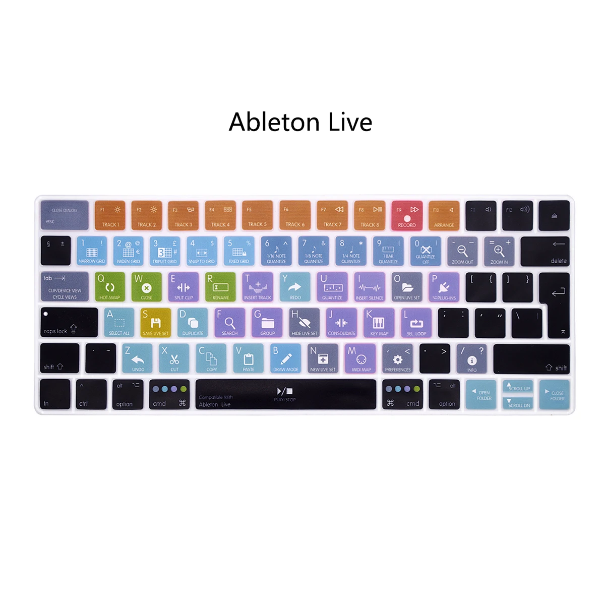 Hrh Scelta Rapida Tastiera In Silicone Hotkey Cover Skin Layout Ue Per Apple Imac Wireless Magic Keyboard 2Nd Gen Mla22Ll/A Modello A1644