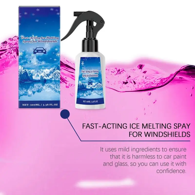 Deicer Spray For Car Windshield Car Deicer Windshield Defroster Spray De-Icer Frost Remover Ice Melt Fast Acting