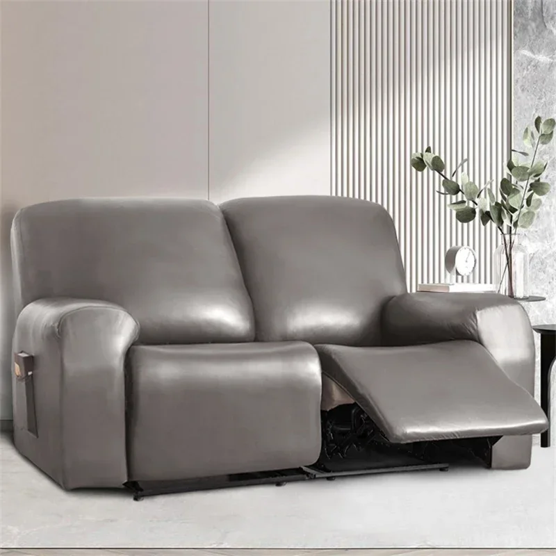 1 2 Seat Waterproof Recliner Sofa Cover PU Leather Armchair Cover  Chair Cover Elastic Single Sofa Slipcover Living Room 6