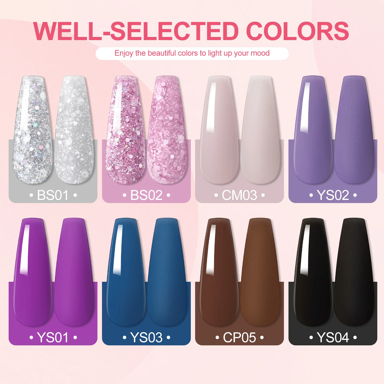 PEACECOLOR Poly UV Gel Kit All for Manicure Gel Nail Extension Set Slip Solution Builder Acrylic Gel Polish Nail Art Tool 2