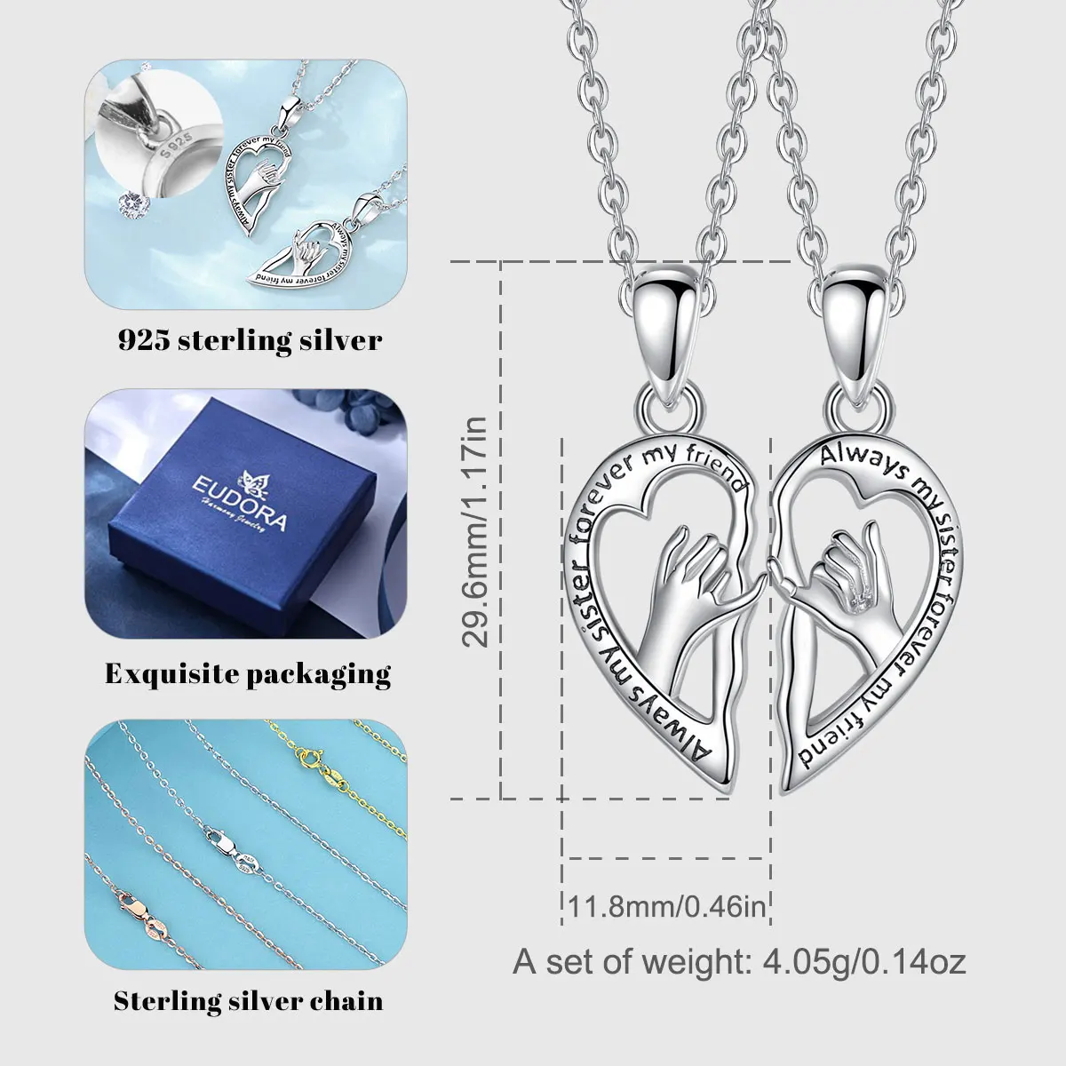 Soul Sisters Hand Silver Necklace - Image 4