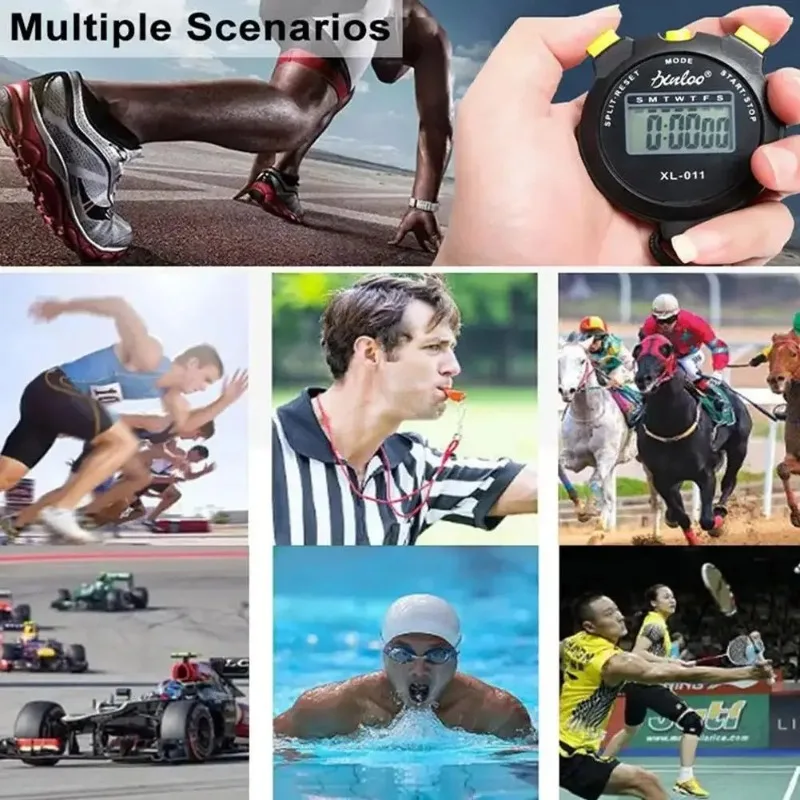 Multifunctional Stopwatch Counter Handheld Sport Stopwatch Digitale Display Fitness Timer Teller Draagbare Stopwatch Timing