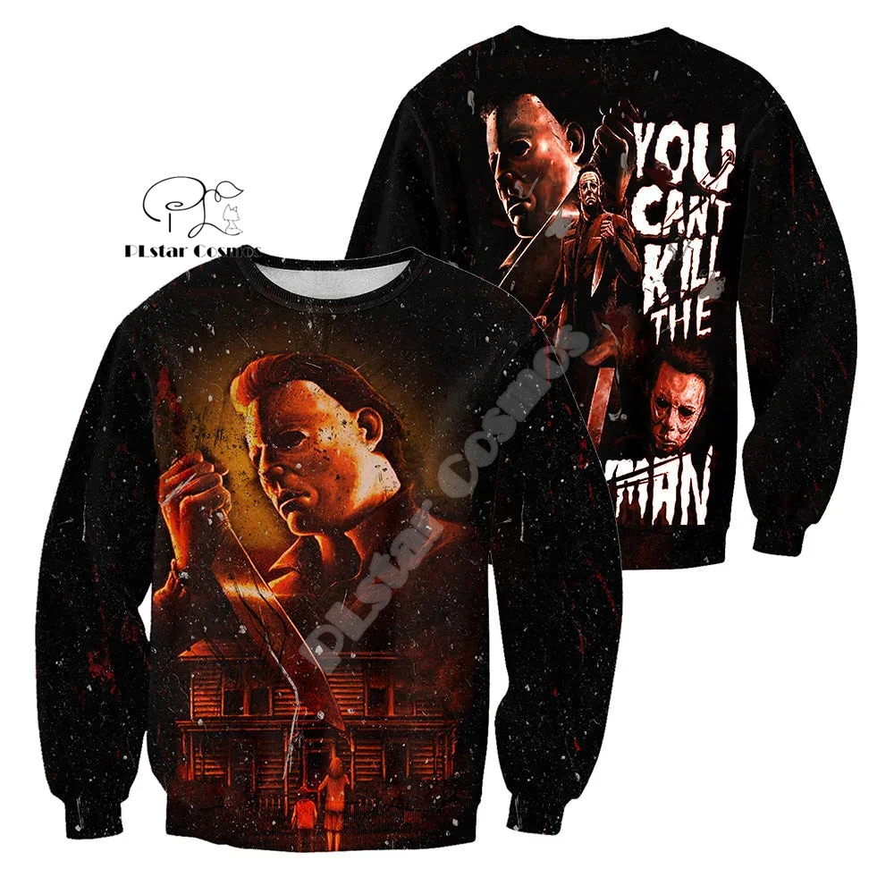 NewFashion Halloween Horror Terror Movie Character Michael Myers Jason Cosplay 3DPrint Pullover Harajuku Casual Jacket Hoodies Z