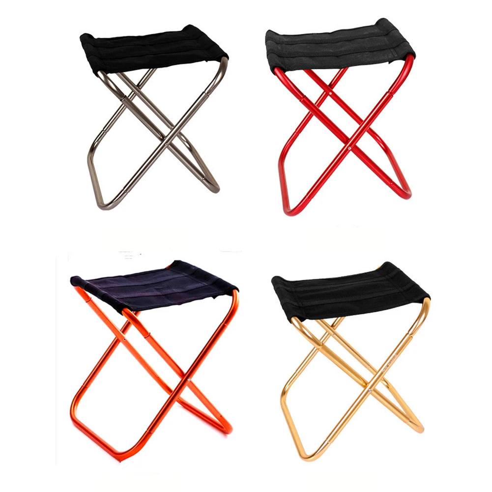 Folding Chair Aluminum Ultralight Portable Easy To Carry Outdoor Camping Fishing Hiking Backpacking Travelling Little Stools