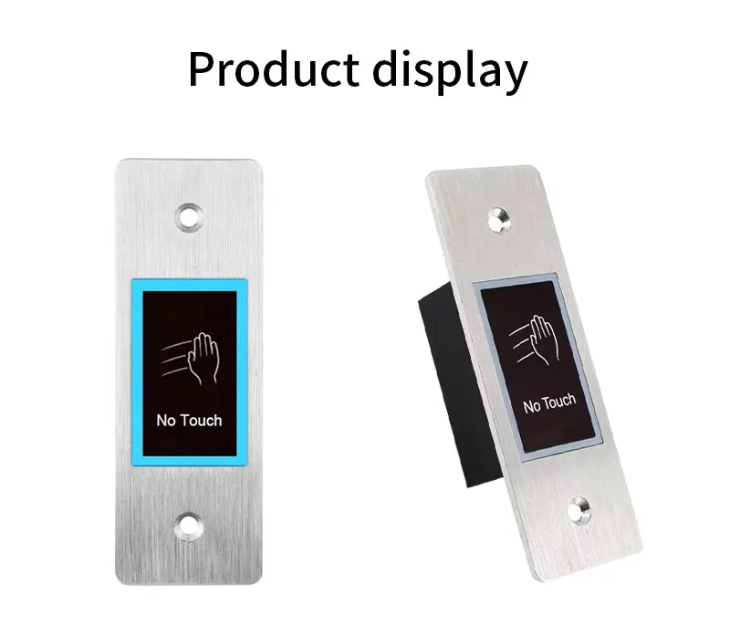Metal Backlight Infrared Touchless Exit Release Switch Button No Touch Switch IP