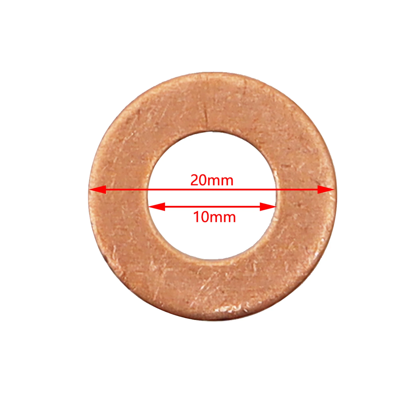 10PCS Auto Engine Oil Drain Plug Gaskets For Peugeot Citroen 10X20X1.8mm Oil Pan Screw Washer 10MM Metal Washers Gasket 0313.33