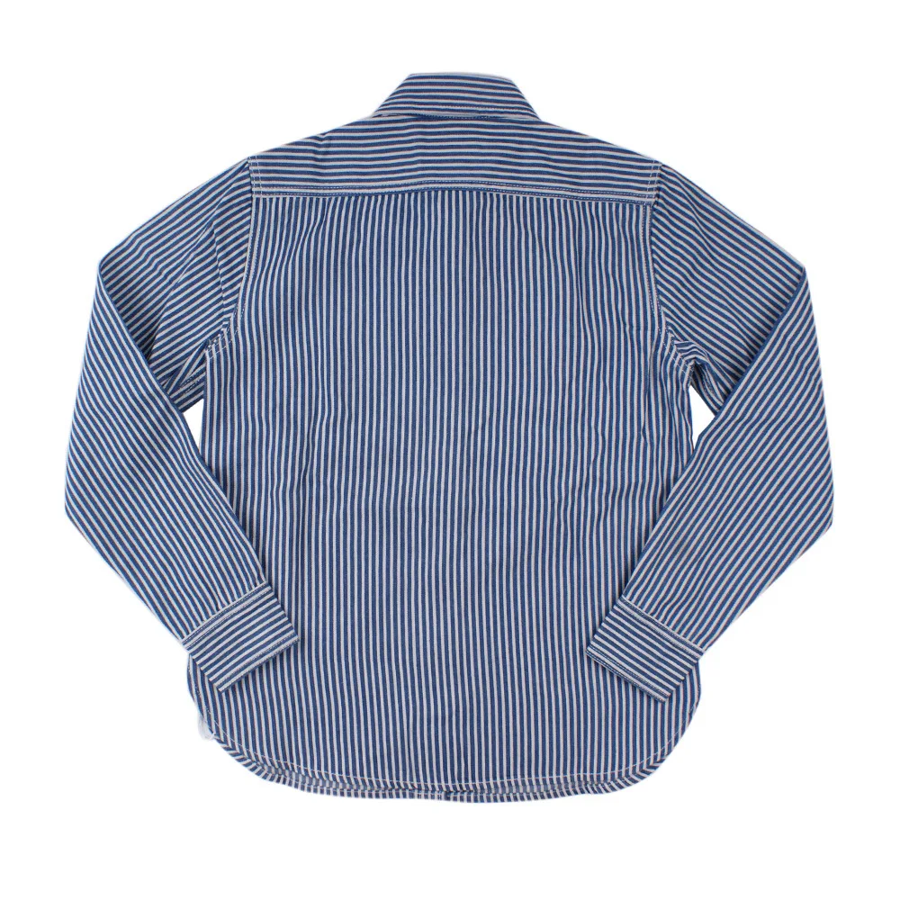 Mens Long Sleeve Shirts American Primary Color Denim Outdoor Trekking Climbing Camping Work