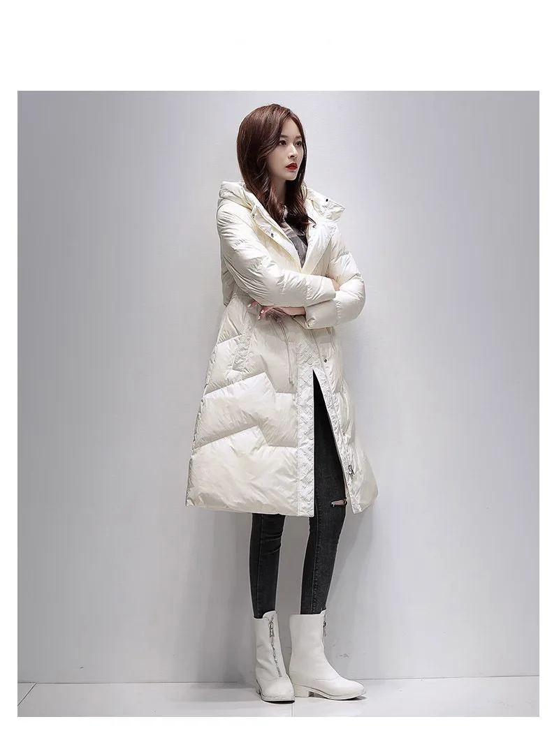 

2023 Women's Clothing Waist-Tight Mid-Length down Jacket Winter New 0911