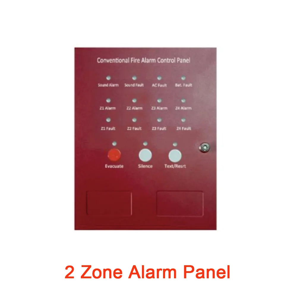 Conventional Fire Alarm Control Panel With Smoke Detector And Heat Detector Emergency Call Point Button Not Addressable