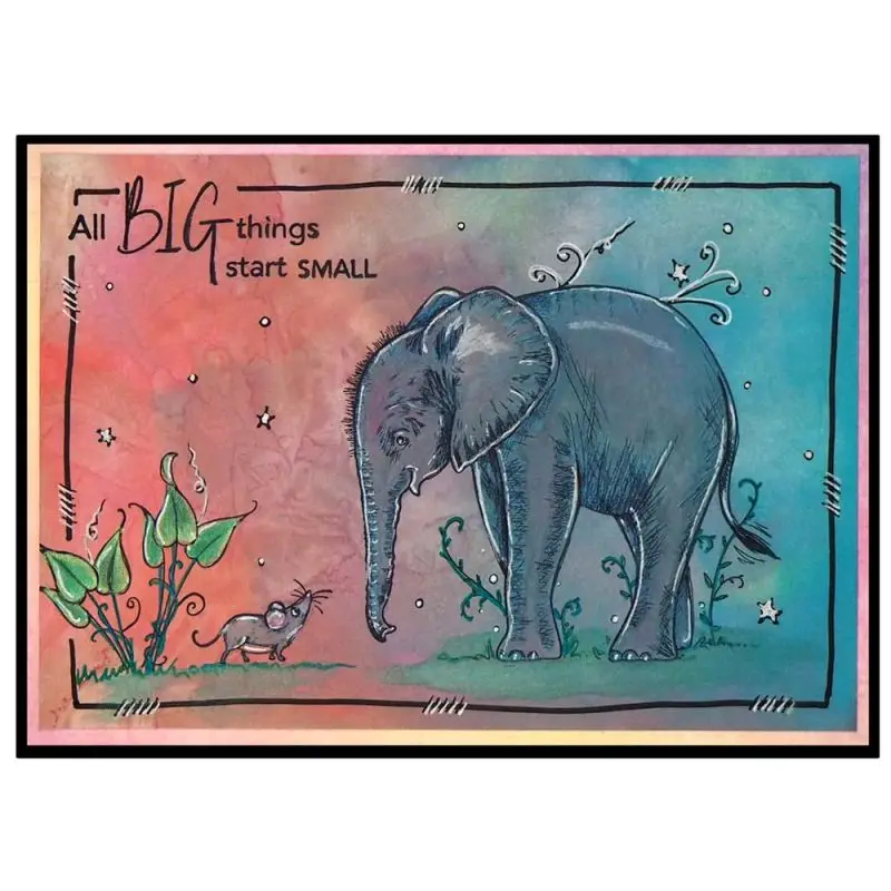 Clear Stamps Baby Giraffe Elephant Dogs Snap Dragon Silicone Stamp/seal for Diy Scrapbooking/photo Album Decoration