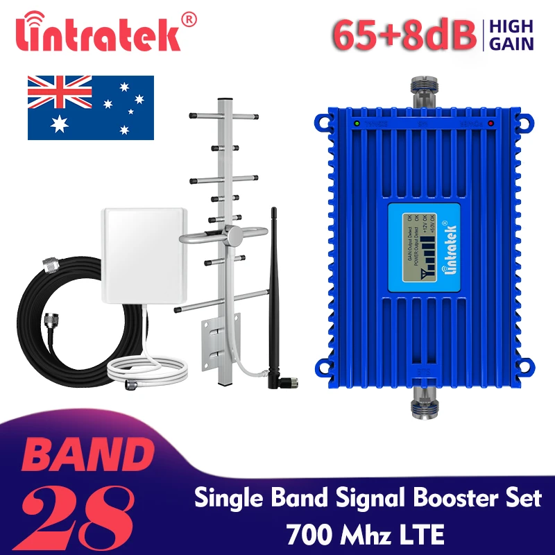 Lintratek LTE 700Mhz Signal Repeater Australia 4g Cellphones Signal Booster B28 Single Band
