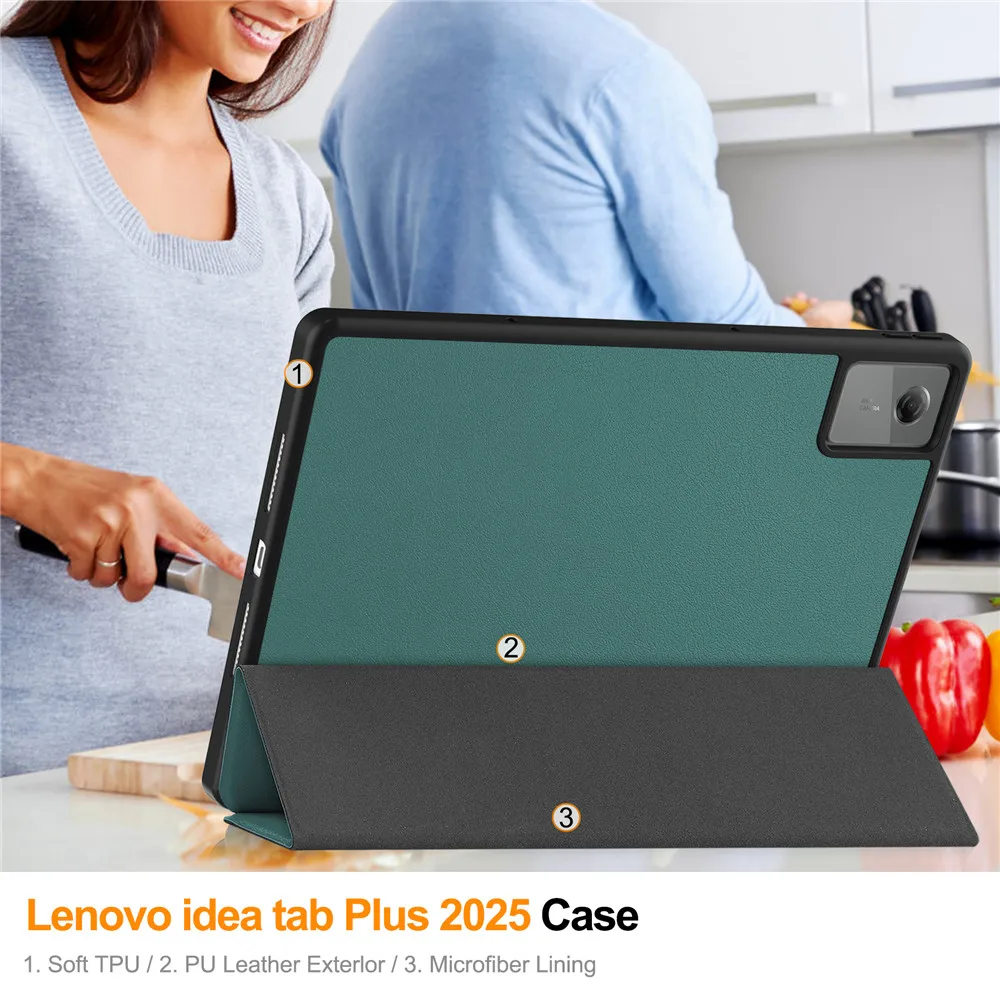Premium Tablet Case with Pencil Holder and PU Stand