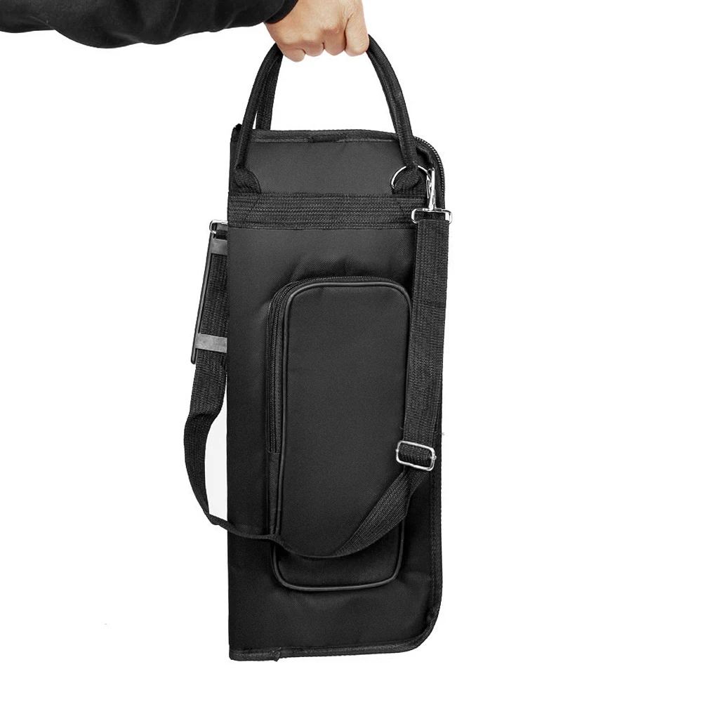 600D Drum Sticks Gig Bag Oxford Cloth Drumstick Bag Handy Strap Gripped Handle Pocket 5mm Cotton Padded Water-resistant drumstick bag
