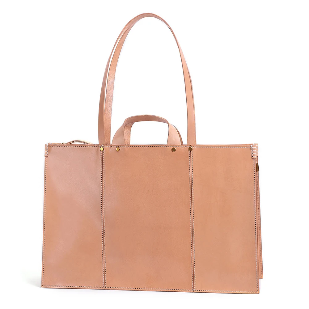 Genuine Leather Women Bag Tote Bag Large Capacity European and American Retro handbag 17 Inch Shoulder Bag Tote Bags Women