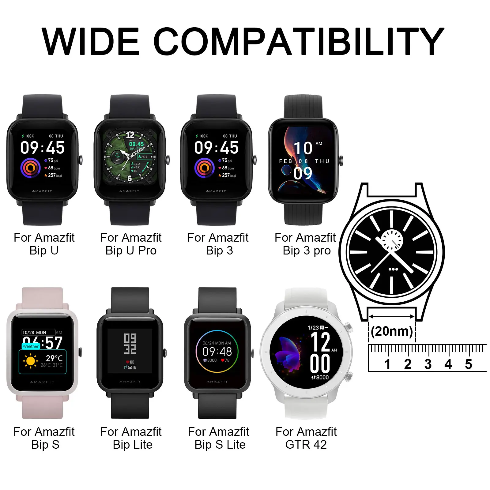 Elegant Leather Smartwatch Strap - Premium Multi-Model Fit Bracelet